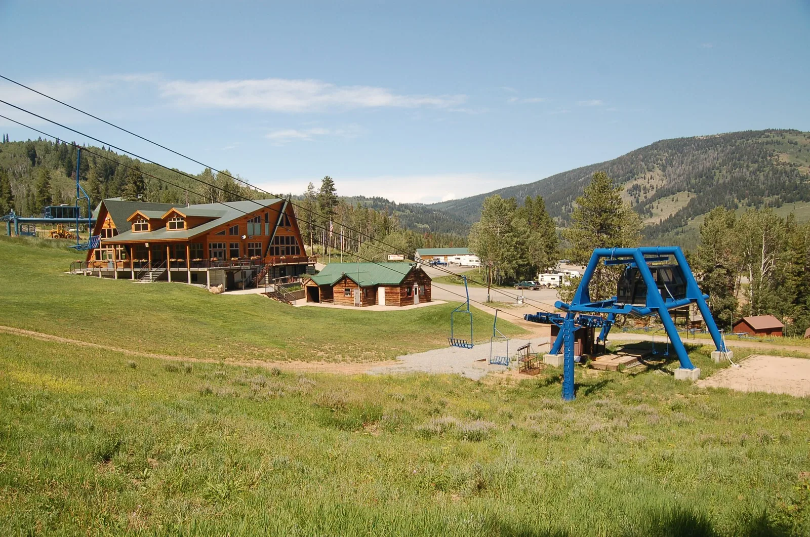 Logan Canyon Scenic Byway - Lift and Lodge at Beaver Mountain in Summer - NARA - 7720120