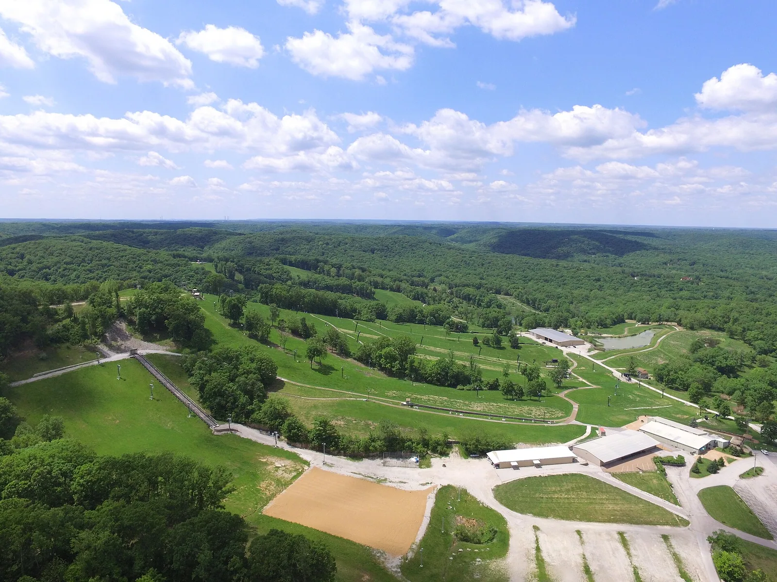 Hidden Valley Ski Area Summer Aerial