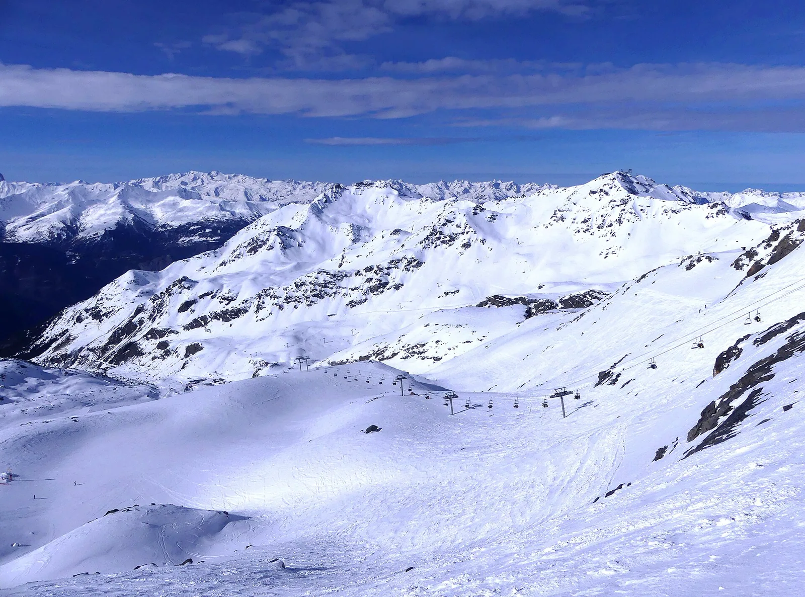 Domaine skiable d'Orelle depuis Pointe du Bouchet (février 2024)