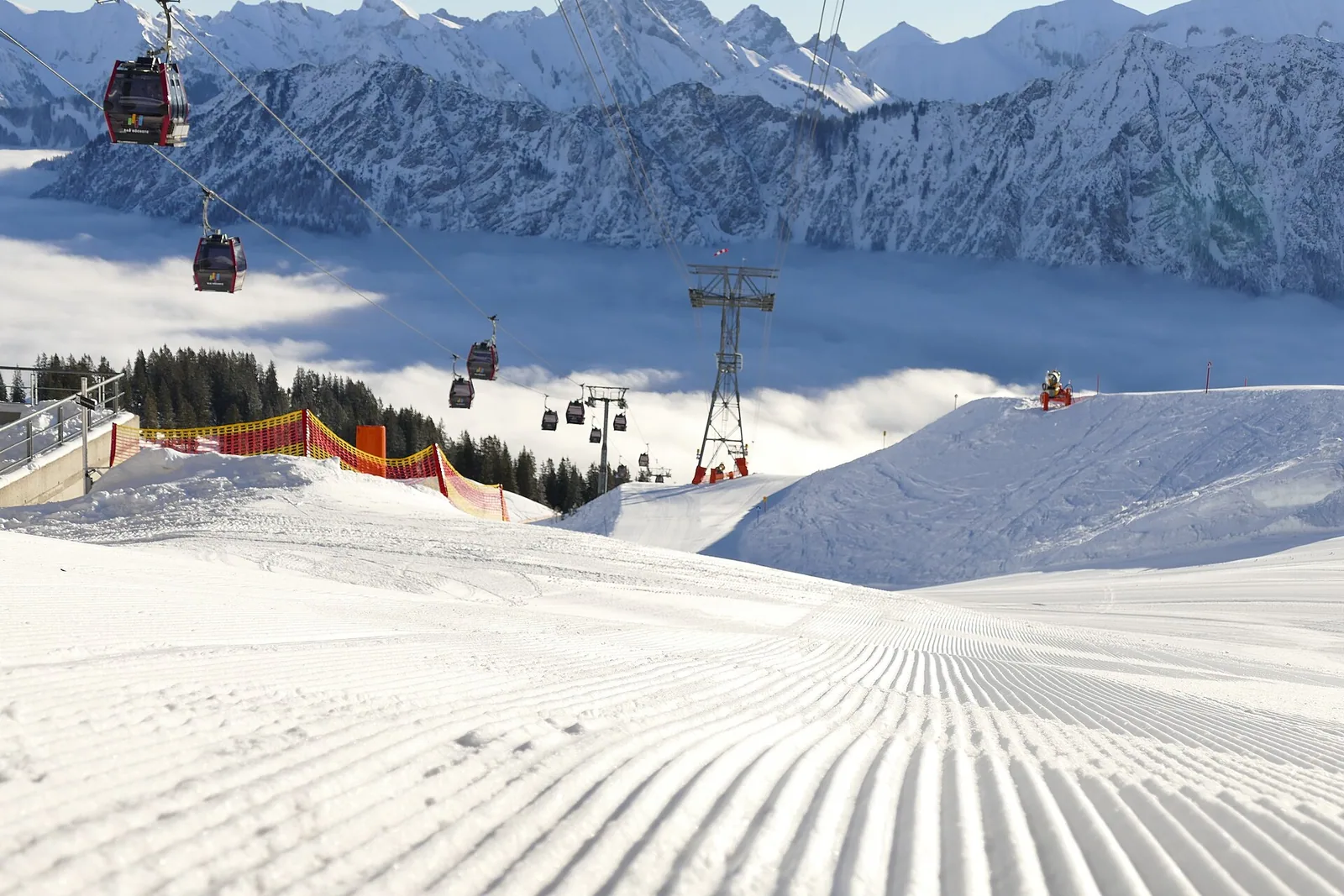 Die Fellhornbahn in Oberstdorf im Winter